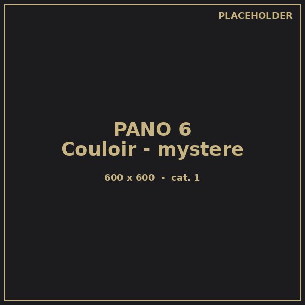 Couloir d'accès en clair-obscur